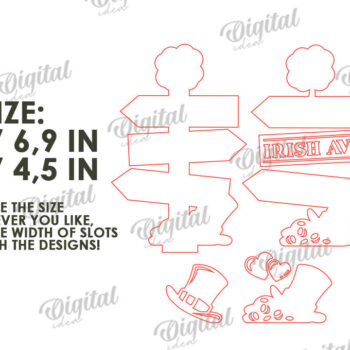 Intra απο ξύλο plywood 3mm-4mm πάχος – St Patrick's Day Stand Decor Δίασταση  20x20 cm INTRAFABR-115296022 - Image 3