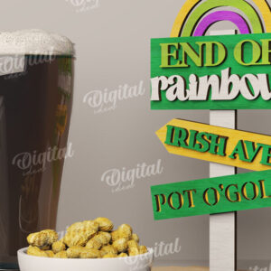 Intra απο ξύλο plywood 3mm-4mm πάχος – St Patrick's Day Stand Decor Δίασταση  20x20 cm INTRAFABR-115296041