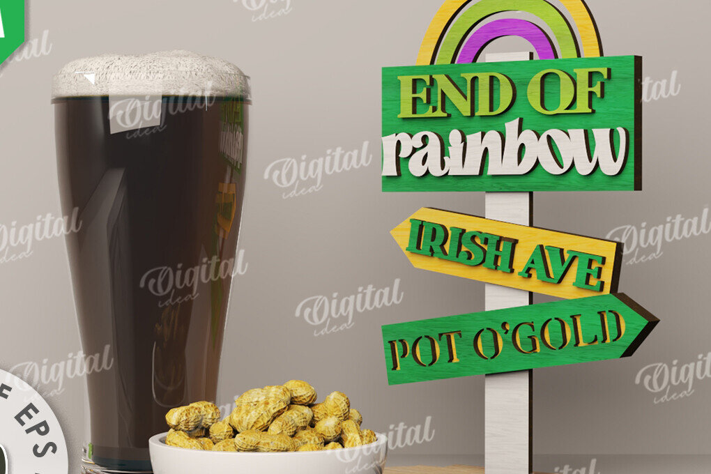 Intra απο ξύλο plywood 3mm-4mm πάχος – St Patrick's Day Stand Decor Δίασταση  20x20 cm INTRAFABR-115296041