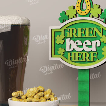 Intra απο ξύλο plywood 3mm-4mm πάχος – St Patrick's Day Stand Decor Δίασταση  20x20 cm INTRAFABR-115296074 - Image 1