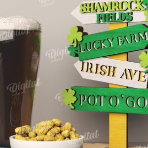 Intra απο ξύλο plywood 3mm-4mm πάχος – St Patrick's Day Stand Decor Δίασταση  20x20 cm INTRAFABR-115295637