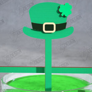 Intra απο ξύλο plywood 3mm-4mm πάχος – St Patrick's Day Sticks Stirring Drink Δίασταση  20x20 cm INTRAFABR-115436708