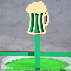 Intra απο ξύλο plywood 3mm-4mm πάχος – St Patrick's Day Sticks Stirring Drink Δίασταση  20x20 cm INTRAFABR-115436717