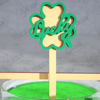 Intra απο ξύλο plywood 3mm-4mm πάχος – St Patrick's Day Sticks Stirring Drink Δίασταση  20x20 cm INTRAFABR-115436722 - Image 1