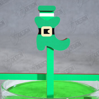 Intra απο ξύλο plywood 3mm-4mm πάχος – St Patrick's Day Sticks Stirring Drink Δίασταση  20x20 cm INTRAFABR-115436725 - Image 1