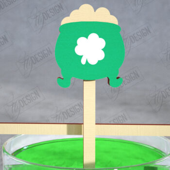 Intra απο ξύλο plywood 3mm-4mm πάχος – St Patrick's Day Sticks Stirring Drink Δίασταση  20x20 cm INTRAFABR-115436728 - Image 1