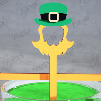 Intra απο ξύλο plywood 3mm-4mm πάχος – St Patrick's Day Sticks Stirring Drink Δίασταση  20x20 cm INTRAFABR-115436731 - Image 1
