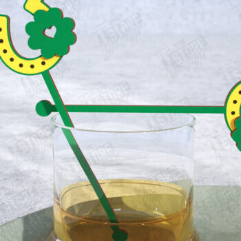 Intra απο ξύλο plywood 3mm-4mm πάχος – St Patrick's Day Sticks Stirring Drink Δίασταση  20x20 cm INTRAFABR-115372202 - Image 1