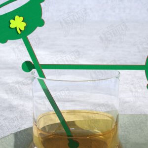 Intra απο ξύλο plywood 3mm-4mm πάχος – St Patrick's Day Sticks Stirring Drink Δίασταση  20x20 cm INTRAFABR-115372217