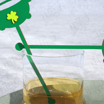 Intra απο ξύλο plywood 3mm-4mm πάχος – St Patrick's Day Sticks Stirring Drink Δίασταση  20x20 cm INTRAFABR-115372217 - Image 1