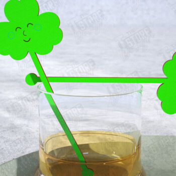 Intra απο ξύλο plywood 3mm-4mm πάχος – St Patrick's Day Sticks Stirring Drink Δίασταση  20x20 cm INTRAFABR-115372267 - Image 1