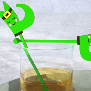 Intra απο ξύλο plywood 3mm-4mm πάχος – St Patrick's Day Sticks Stirring Drink Δίασταση  20x20 cm INTRAFABR-115372289