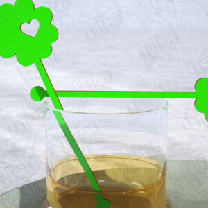 Intra απο ξύλο plywood 3mm-4mm πάχος – St Patrick's Day Sticks Stirring Drink Δίασταση  20x20 cm INTRAFABR-115372147