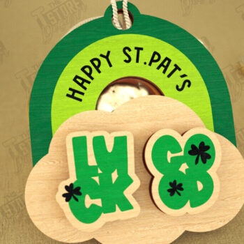 Intra απο ξύλο plywood 3mm-4mm πάχος – Πακέτο St Patrick's Day Stud Earrings Δίασταση  5x5 cm INTRAFABR-115368726 - Image 9