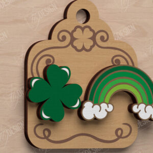 Intra απο ξύλο plywood 3mm-4mm πάχος – St Patrick's Day Stud Σκουλαρίκια | CNC Δίασταση  5x5 cm INTRAFABR-115435761