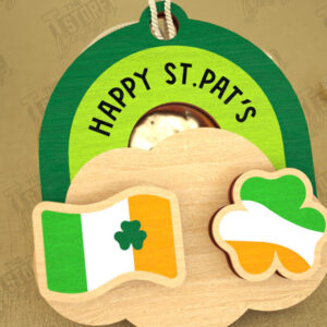 Intra απο ξύλο plywood 3mm-4mm πάχος – St Patrick's Day Stud Σκουλαρίκια | CNC Δίασταση  5x5 cm INTRAFABR-115368498