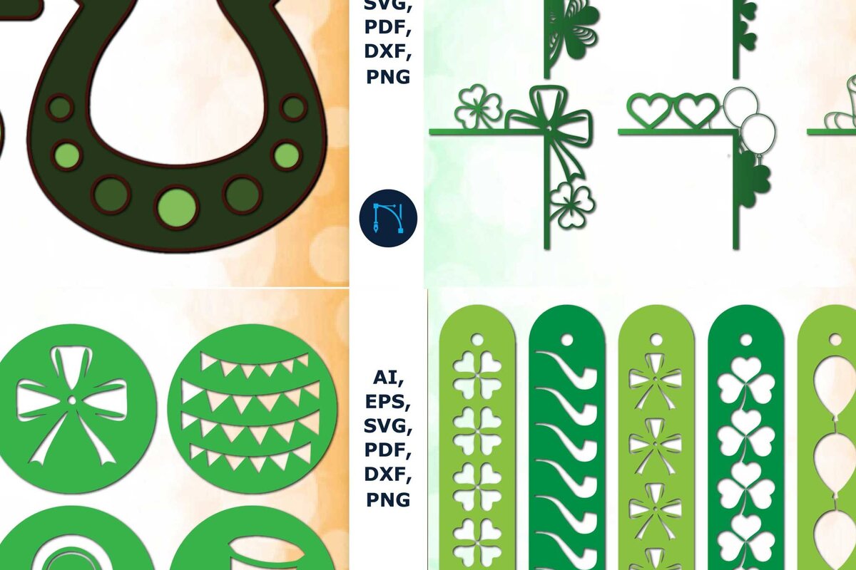 Intra απο ξύλο plywood 3mm-4mm πάχος – Αρχείο περικοπής δέσμης St Patrick’s Day Δίασταση  20x20 cm INTRAFABR-62663180