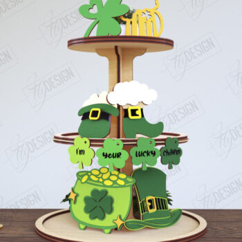 Intra απο ξύλο plywood 3mm-4mm πάχος – Πακέτο δίσκου σε επίπεδα για την ημέρα του Αγίου Πατρικίου Δίασταση 20x20 cm INTRAFABR-117196419 - Image 3