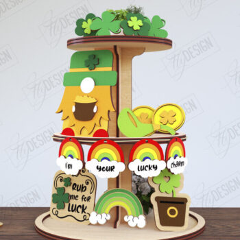 Intra απο ξύλο plywood 3mm-4mm πάχος – Πακέτο δίσκου σε επίπεδα για την ημέρα του Αγίου Πατρικίου Δίασταση 20x20 cm INTRAFABR-117196419 - Image 5