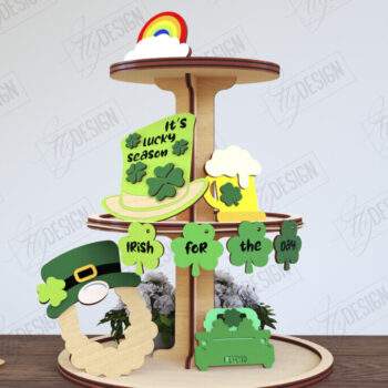 Intra απο ξύλο plywood 3mm-4mm πάχος – Πακέτο δίσκου σε επίπεδα για την ημέρα του Αγίου Πατρικίου Δίασταση 20x20 cm INTRAFABR-117196419 - Image 6