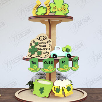 Intra απο ξύλο plywood 3mm-4mm πάχος – Πακέτο δίσκου σε επίπεδα για την ημέρα του Αγίου Πατρικίου Δίασταση 20x20 cm INTRAFABR-117196419 - Image 7