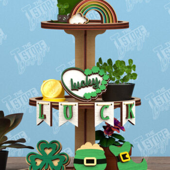 Intra απο ξύλο plywood 3mm-4mm πάχος – Πακέτο δίσκου σε επίπεδα για την ημέρα του Αγίου Πατρικίου Δίασταση 20x20 cm INTRAFABR-115450794 - Image 2