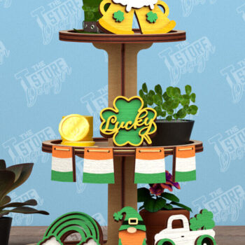 Intra απο ξύλο plywood 3mm-4mm πάχος – Πακέτο δίσκου σε επίπεδα για την ημέρα του Αγίου Πατρικίου Δίασταση 20x20 cm INTRAFABR-115450794 - Image 3