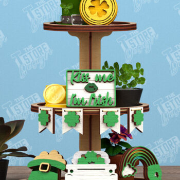 Intra απο ξύλο plywood 3mm-4mm πάχος – Πακέτο δίσκου σε επίπεδα για την ημέρα του Αγίου Πατρικίου Δίασταση 20x20 cm INTRAFABR-115450794 - Image 6