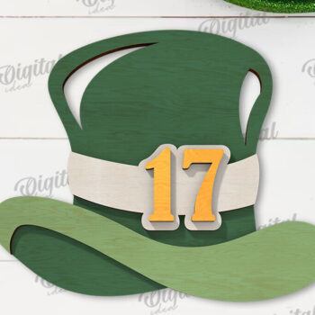 Intra απο ξύλο plywood 3mm-4mm πάχος – Δέσμη λέιζερ με δίσκους St Patricks Day Δίασταση  20x20 cm INTRAFABR-114546897 - Image 3