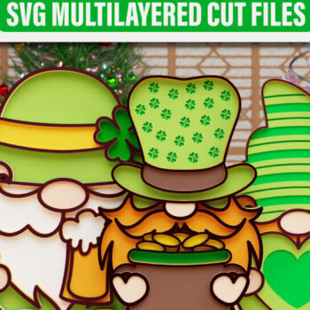 Intra απο ξύλο plywood 3mm-4mm πάχος – St Patricks Gnome BUNDLE Αποκοπή αρχείου Δίασταση  20x20 cm INTRAFABR-90967579 - Image 1