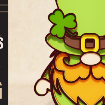 Intra απο ξύλο plywood 3mm-4mm πάχος – Αρχείο αποκοπής Bundle St Patrick's Gnome Δίασταση  20x20 cm INTRAFABR-90898349 - Image 2