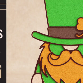 Intra απο ξύλο plywood 3mm-4mm πάχος – Αρχείο αποκοπής Bundle St Patrick's Gnome Δίασταση  20x20 cm INTRAFABR-90898349 - Image 4