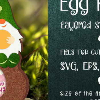 Intra απο ξύλο plywood 3mm-4mm πάχος – St. Patrick's Gnome - Αυγοθήκη Δίασταση  20x20 cm INTRAFABR-8812916 - Image 1