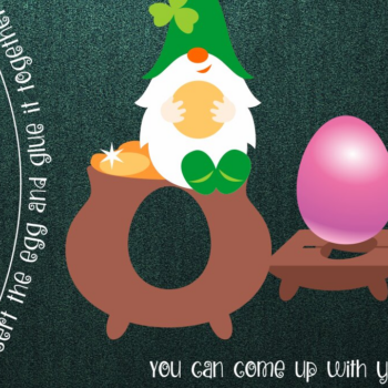 Intra απο ξύλο plywood 3mm-4mm πάχος – St. Patrick's Gnome - Αυγοθήκη Δίασταση  20x20 cm INTRAFABR-8812916 - Image 2