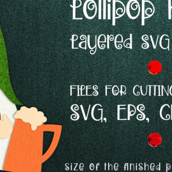 Intra απο ξύλο plywood 3mm-4mm πάχος – St. Patricks Gnome - Lollipop Holder Δίασταση  20x20 cm INTRAFABR-8838102 - Image 1