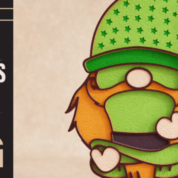 Intra απο ξύλο plywood 3mm-4mm πάχος – St Patricks Gnome Special Δίασταση  20x20 cm INTRAFABR-90857184 - Image 1