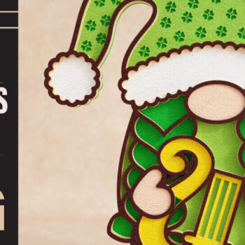 Intra απο ξύλο plywood 3mm-4mm πάχος – St Patricks Gnome Special Δίασταση  20x20 cm INTRAFABR-90836132 - Image 1