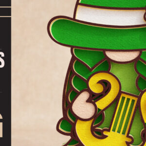 Intra απο ξύλο plywood 3mm-4mm πάχος – St Patricks Gnome Special Δίασταση  20x20 cm INTRAFABR-90836169