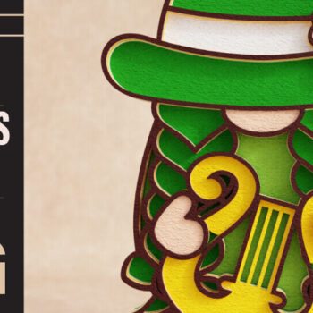 Intra απο ξύλο plywood 3mm-4mm πάχος – St Patricks Gnome Special Δίασταση  20x20 cm INTRAFABR-90836169 - Image 1