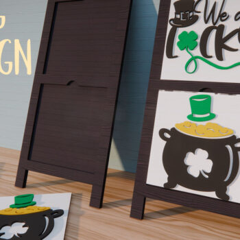 Intra απο ξύλο plywood 3mm-4mm πάχος – Πινακίδα St Patricks Leaning Ladder Δίασταση  20x20 cm INTRAFABR-88147527 - Image 1