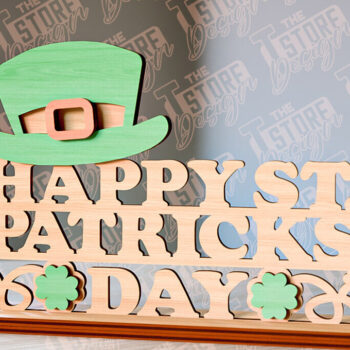 Intra απο ξύλο plywood 3mm-4mm πάχος – St. Patrick's Stand | Διακοσμητικό σταντ Δίασταση  40x30 cm INTRAFABR-91348399 - Image 1