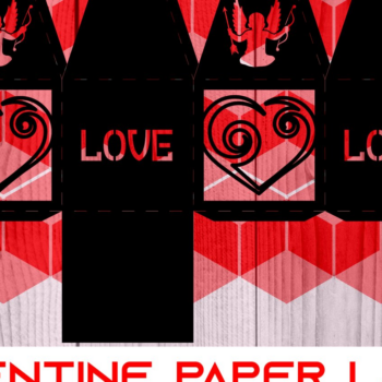 Intra απο ξύλο plywood 3mm-4mm πάχος – Σειρά 0030 από χαρτί φαναριού Αγίου Βαλεντίνου Δίασταση  20x20 cm INTRAFABR-7473949 - Image 1