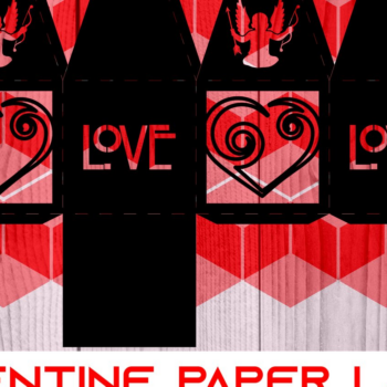 Intra απο ξύλο plywood 3mm-4mm πάχος – Σειρά 0066 από χαρτί φαναριού Αγίου Βαλεντίνου Δίασταση  20x20 cm INTRAFABR-7617888 - Image 1