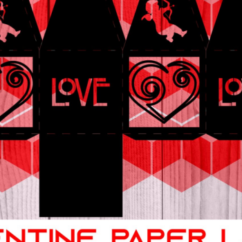 Intra απο ξύλο plywood 3mm-4mm πάχος – St Valentine Paper Lantern Series 0069 Δίασταση  20x20 cm INTRAFABR-7617929 - Image 1