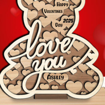 Intra απο ξύλο plywood 3mm-4mm πάχος – Δώρο σημάδι αγάπης για την ημέρα του Αγίου Βαλεντίνου Δίασταση  20x20 cm INTRAFABR-113129284 - Image 2