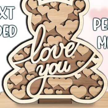 Intra απο ξύλο plywood 3mm-4mm πάχος – Δώρο σημάδι αγάπης για την ημέρα του Αγίου Βαλεντίνου Δίασταση  20x20 cm INTRAFABR-113129284 - Image 3