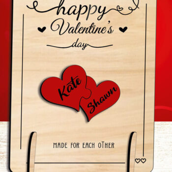 Intra απο ξύλο plywood 3mm-4mm πάχος – Ημέρα του Αγίου Βαλεντίνου Heart Puzzle Love Δίασταση  20x20 cm INTRAFABR-111871088 - Image 1