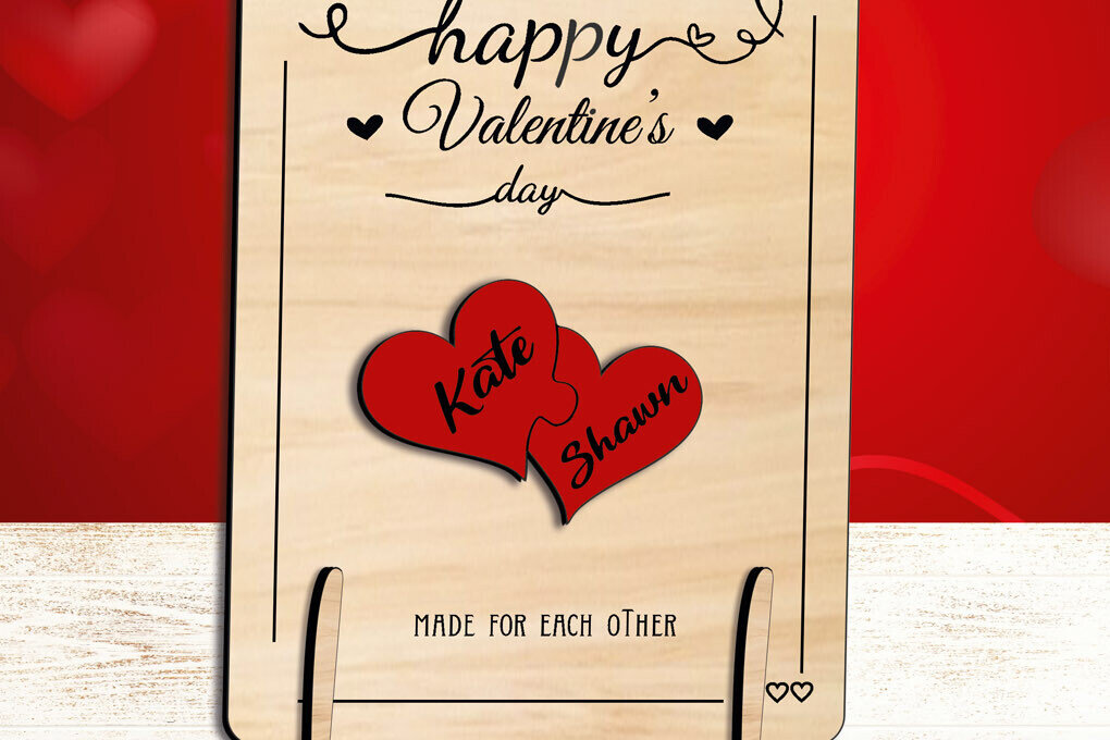 Intra απο ξύλο plywood 3mm-4mm πάχος – Ημέρα του Αγίου Βαλεντίνου Heart Puzzle Love Δίασταση  20x20 cm INTRAFABR-111871088