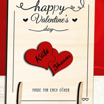 Intra απο ξύλο plywood 3mm-4mm πάχος – Ημέρα του Αγίου Βαλεντίνου Heart Puzzle Love Δίασταση  20x20 cm INTRAFABR-111871088 - Image 2