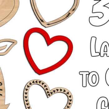 Intra απο ξύλο plywood 3mm-4mm πάχος – Αγάπη κορνίζα για την ημέρα του Αγίου Βαλεντίνου Δίασταση 20x20 cm INTRAFABR-114218764 - Image 3